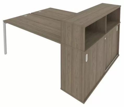 Рабочая станция с опорным шкафом-купе