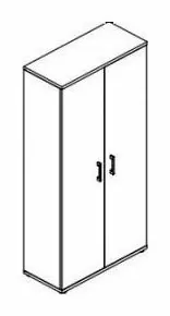 Шкаф с деревянными дверями